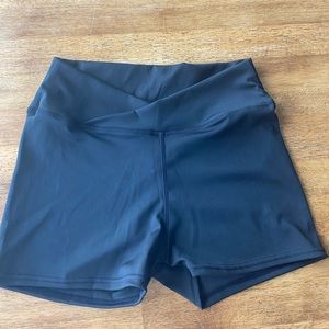 Cross banded biker short